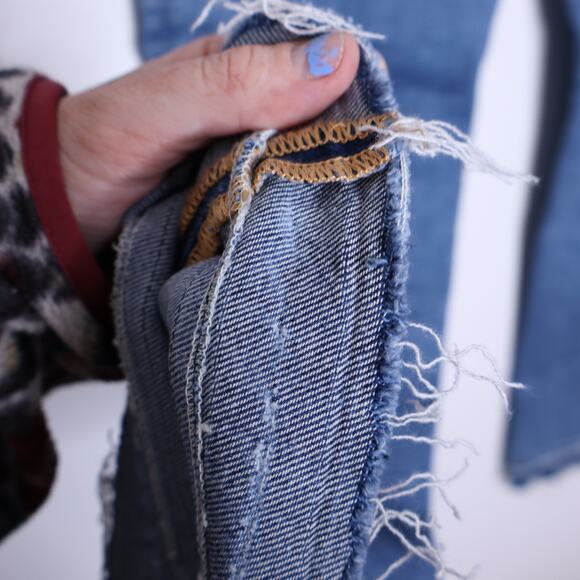 GOOD AMERICAN Good Classic Boot Jean Indigo412 High Rise Distressed Women's 6/28 - Picture 12 of 16